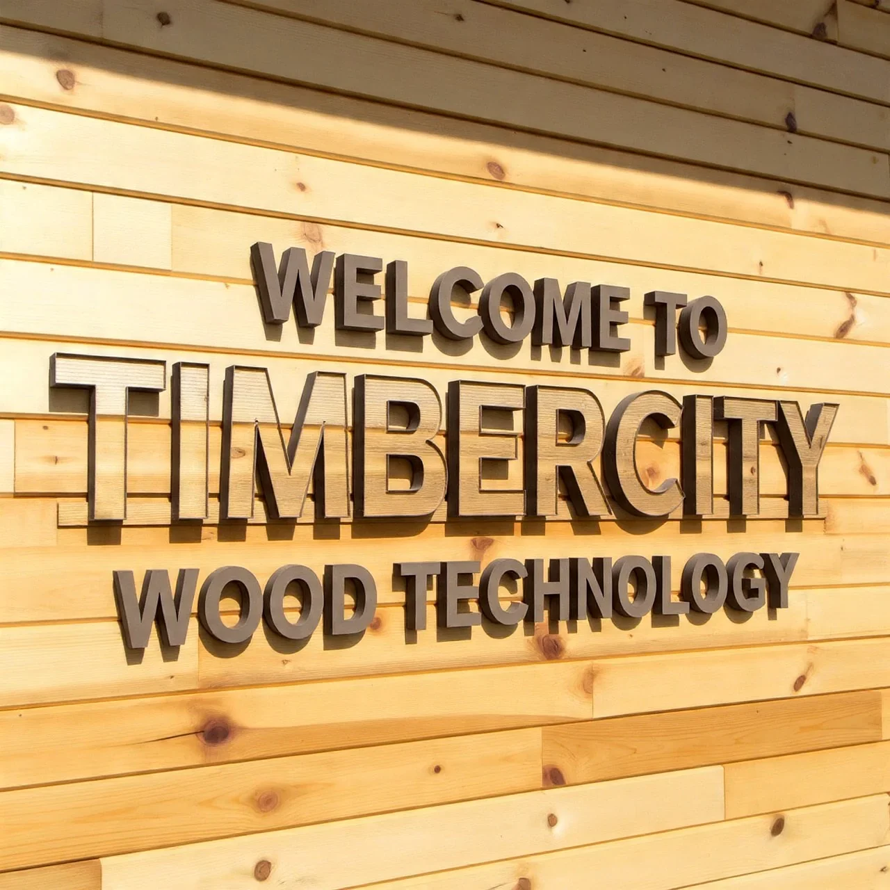 Custom timber wall feature